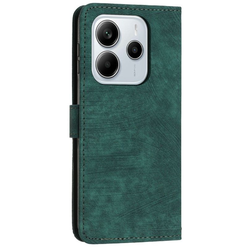 Folio-hoesje Xiaomi Redmi Note 14 4g Telefoonhoesje Retro Lijnen Design