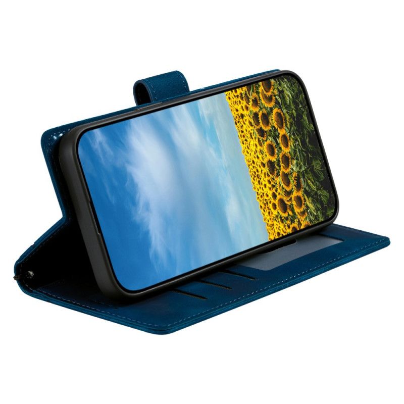 Folio-hoesje Xiaomi Redmi Note 14 4g Telefoonhoesje Suède-effect Met Band