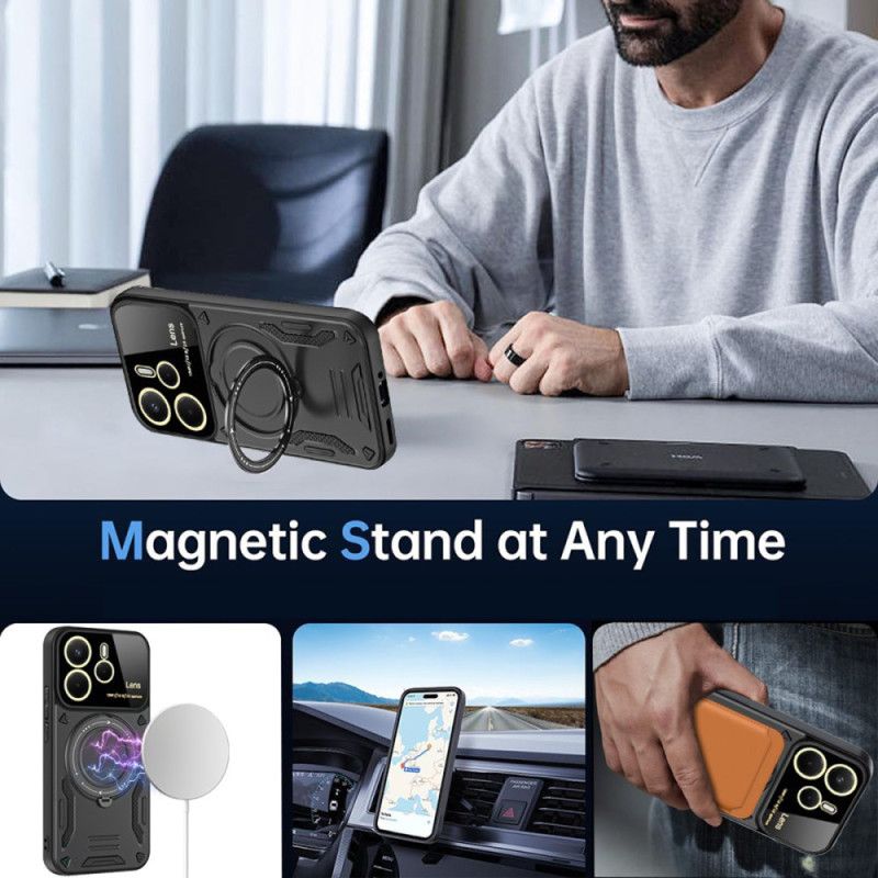 Hoesje Xiaomi Redmi Note 14 4g Magnetisch Draaibaar Standaard