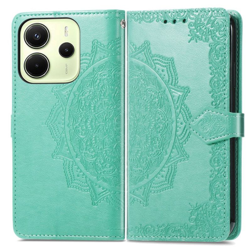 Leren Hoesje Voor Xiaomi Redmi Note 14 4g Barok Mandala