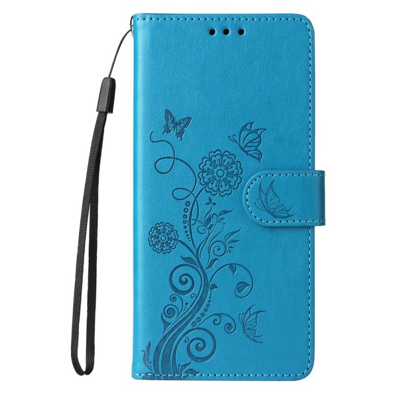 Leren Hoesje Voor Xiaomi Redmi Note 14 4g Bloemen