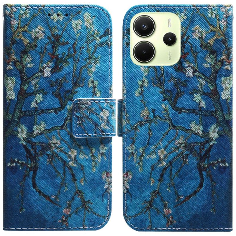 Leren Hoesje Voor Xiaomi Redmi Note 14 4g Bloemen Abrikozenboom