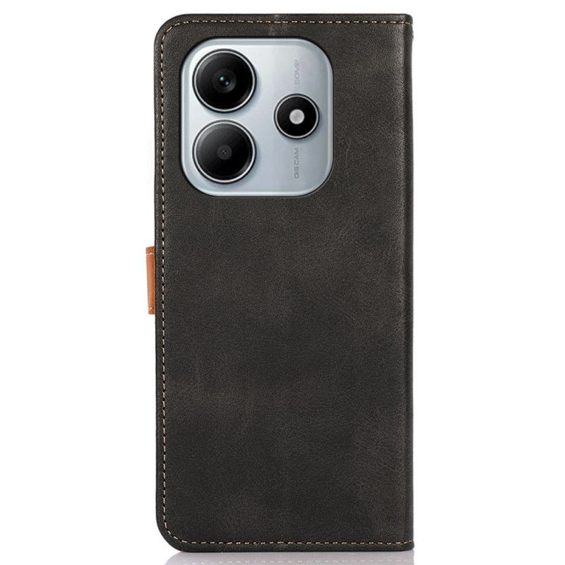 Leren Hoesje Voor Xiaomi Redmi Note 14 4g Khazneh Met Gouden Sluiting