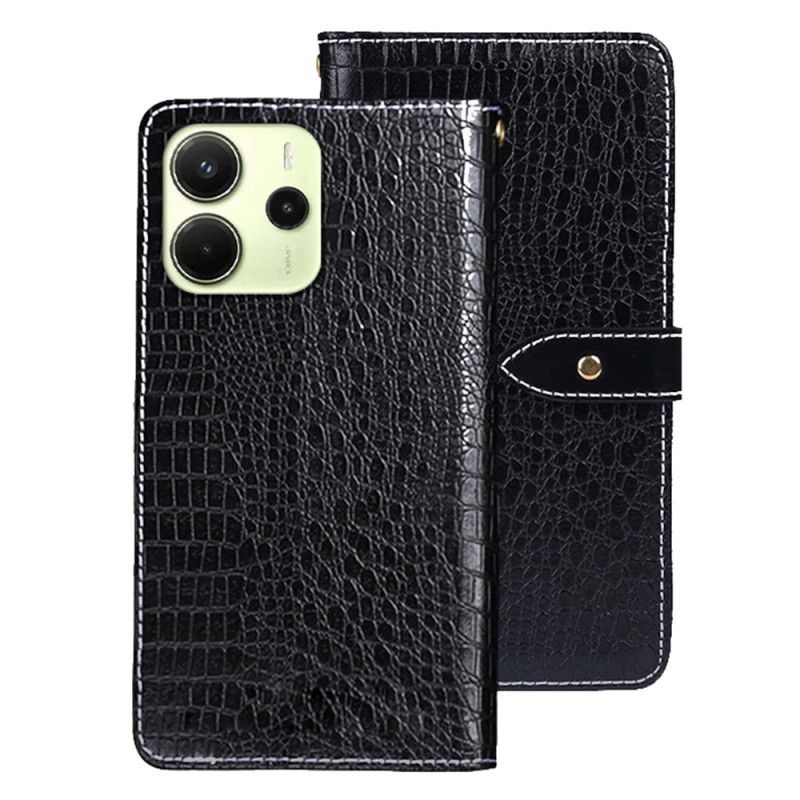 Leren Hoesje Voor Xiaomi Redmi Note 14 4g Krokodillenprint Idewei