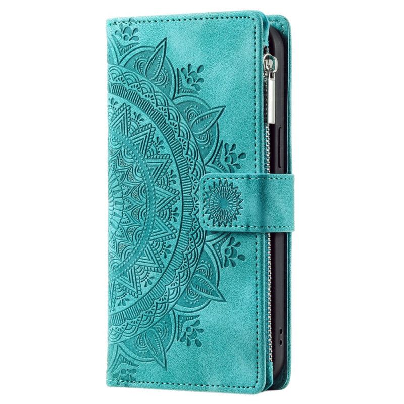 Leren Hoesje Voor Xiaomi Redmi Note 14 4g Mandala Suède-effect Portemonnee