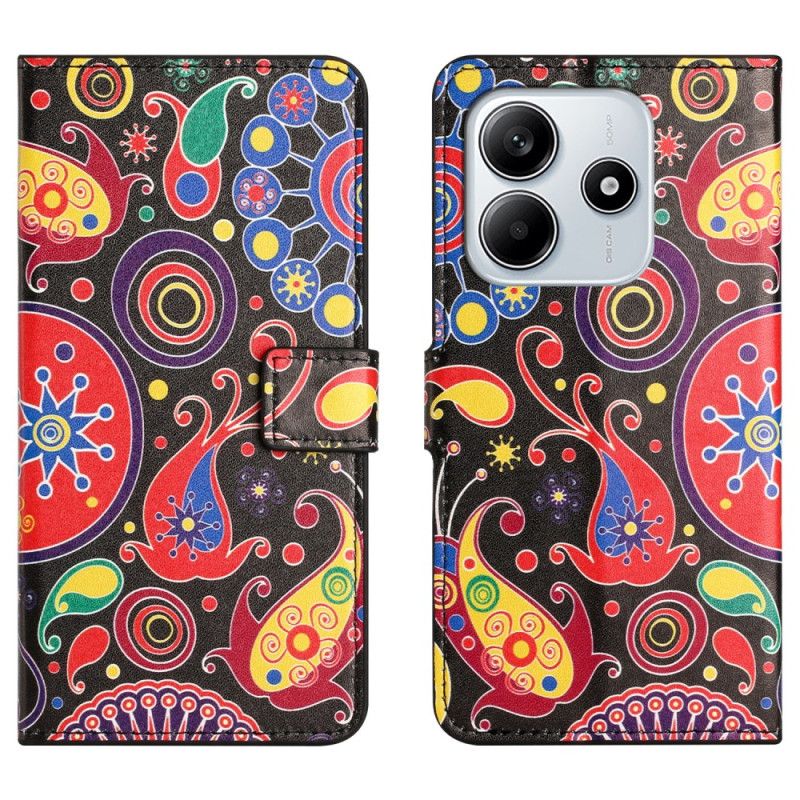 Leren Hoesje Voor Xiaomi Redmi Note 14 4g Melkwegpatroon