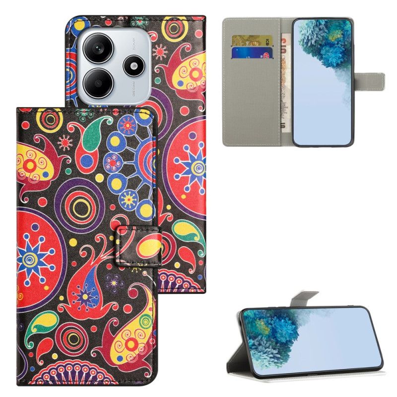 Leren Hoesje Voor Xiaomi Redmi Note 14 4g Melkwegpatroon