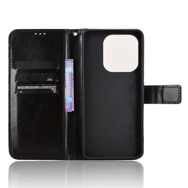 Leren Hoesje Voor Xiaomi Redmi Note 14 4g Opvallend Imitatieleer