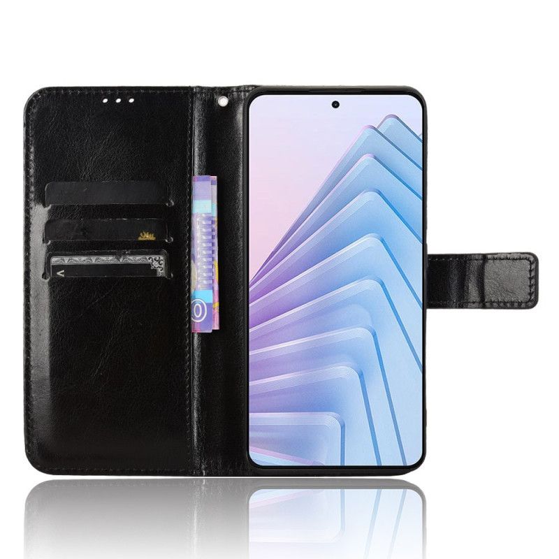 Leren Hoesje Voor Xiaomi Redmi Note 14 4g Opvallend Imitatieleer