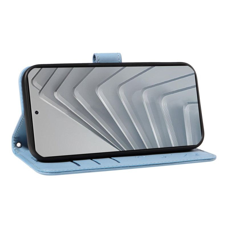 Leren Hoesje Voor Xiaomi Redmi Note 14 4g Paardenbloemen