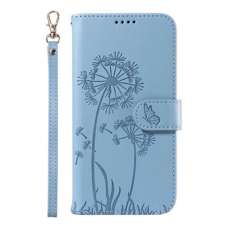 Leren Hoesje Voor Xiaomi Redmi Note 14 4g Paardenbloemen