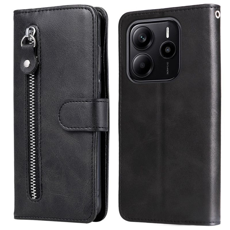 Leren Hoesje Voor Xiaomi Redmi Note 14 4g Portemonnee Met Rits