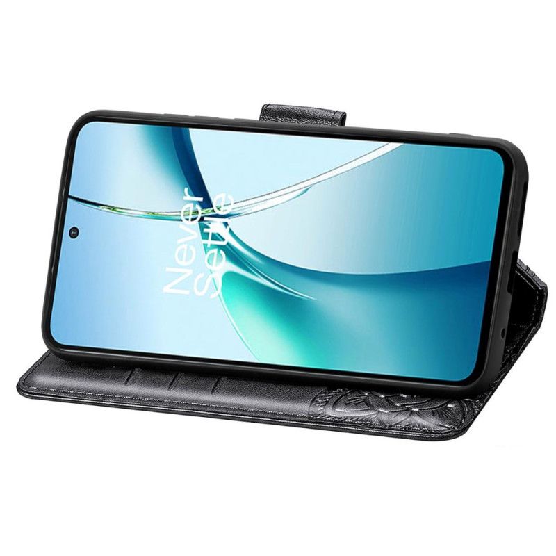 Leren Hoesje Xiaomi Redmi Note 14 4g Barokke Vlinder Bescherming Hoesje