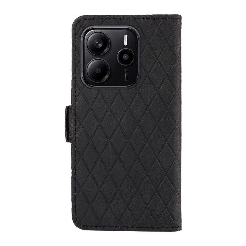 Leren Hoesje Xiaomi Redmi Note 14 4g Diamantpatroon