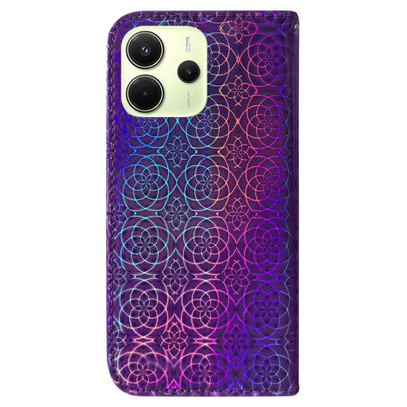 Leren Hoesje Xiaomi Redmi Note 14 4g Discostijl Bescherming Hoesje