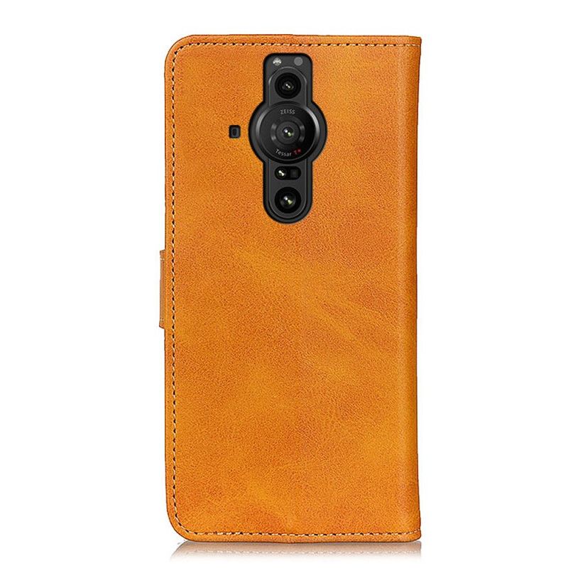 Bescherming Hoesje Sony Xperia Pro-i Retro Mat Leereffect