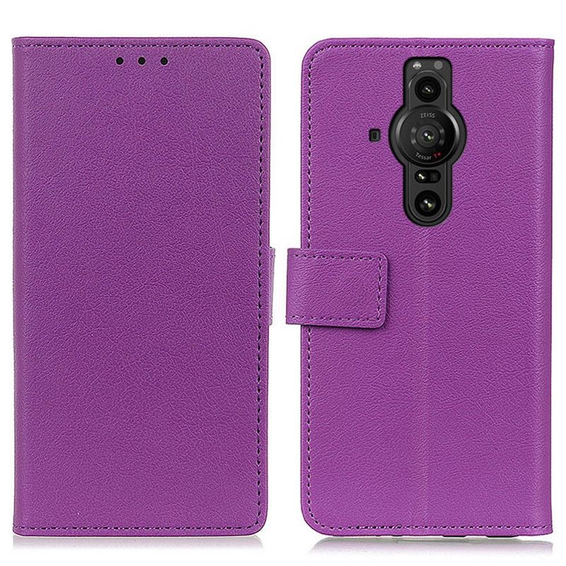 Flip Case Leren Sony Xperia Pro-i Klassiek Leereffect