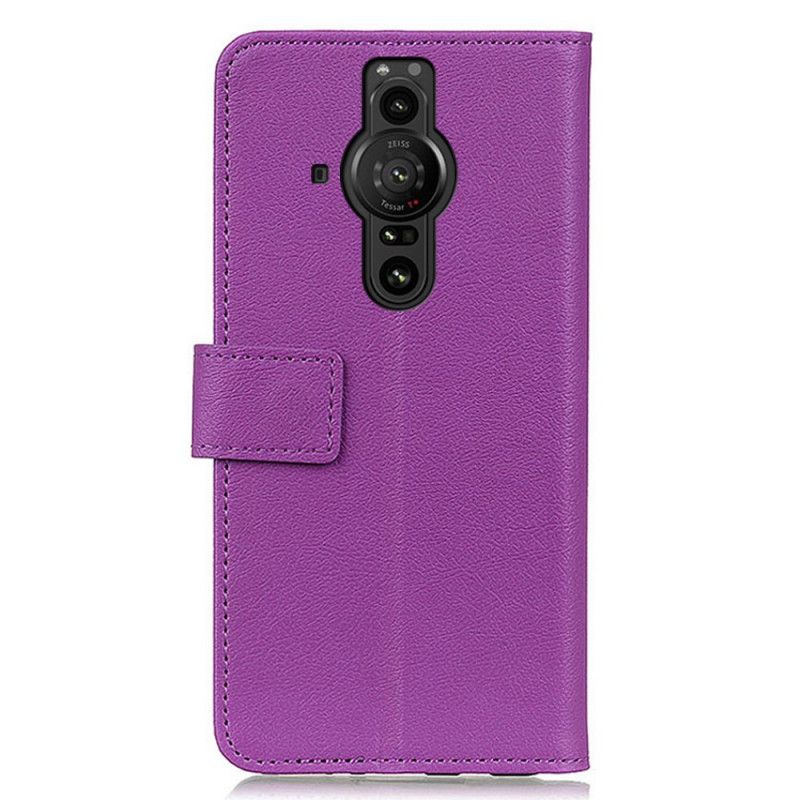 Flip Case Leren Sony Xperia Pro-i Klassiek Leereffect