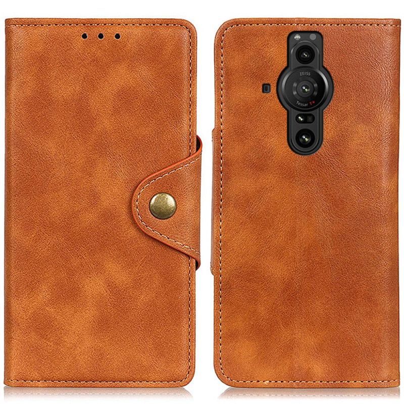 Flip Case Leren Sony Xperia Pro-i Kunstleer Decoratieve Knoop