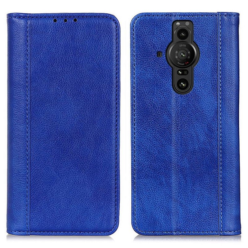 Folio-hoesje Sony Xperia Pro-i Elegantie Split Litchi Leer