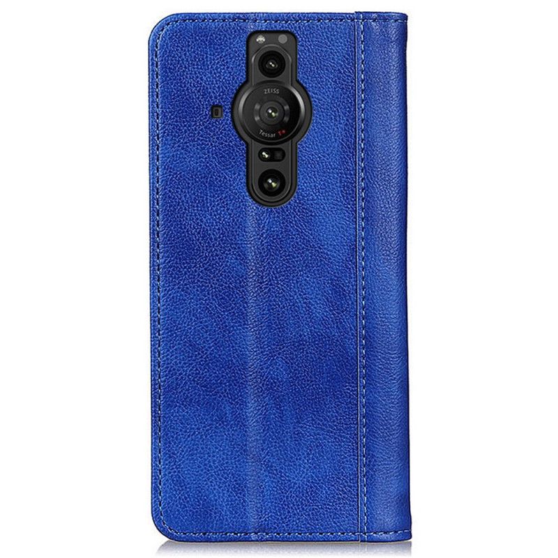 Folio-hoesje Sony Xperia Pro-i Elegantie Split Litchi Leer