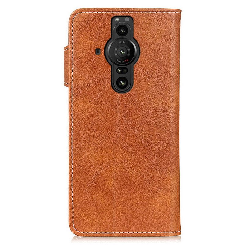 Folio-hoesje Sony Xperia Pro-i Telefoonhoesje Artistieke Naaiknop