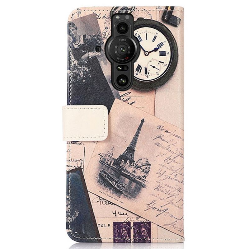 Folio-hoesje Sony Xperia Pro-i Telefoonhoesje Eiffeltoren Van De Dichter
