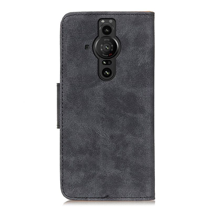 Folio-hoesje Sony Xperia Pro-i Telefoonhoesje Vintage Splitleer