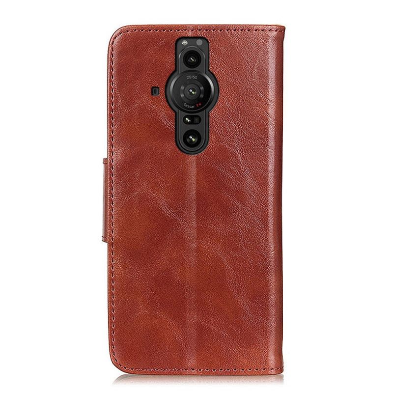Leren Hoesje Sony Xperia Pro-i Splitlederen Omkeerbare Sluiting Bescherming Hoesje