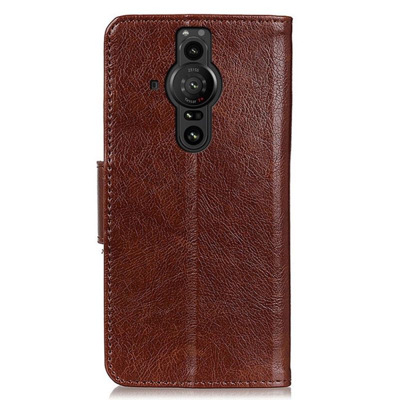 Leren Hoesje Voor Sony Xperia Pro-i Gespleten Nappaleer