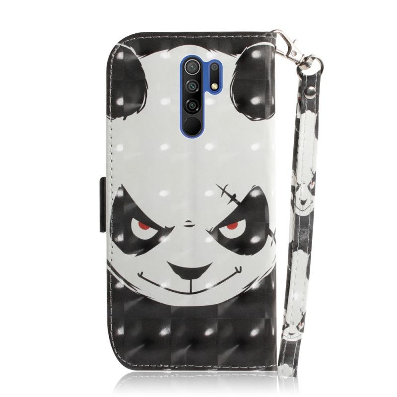 Bescherming Hoesje Xiaomi Redmi 9 Telefoonhoesje Boze Panda Met String