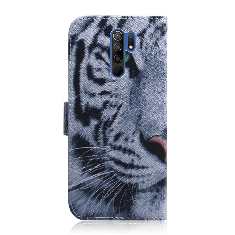 Bescherming Hoesje Xiaomi Redmi 9 Telefoonhoesje Tijgergezicht