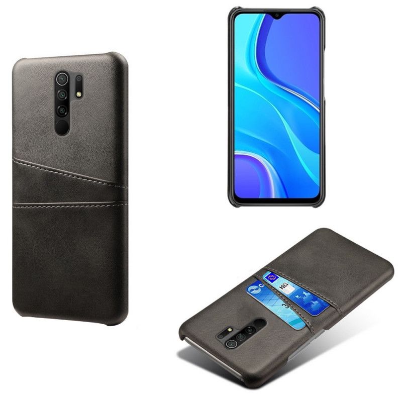 Cover Hoesje Xiaomi Redmi 9 Grijs Zwart Telefoonhoesje Kaarthouder