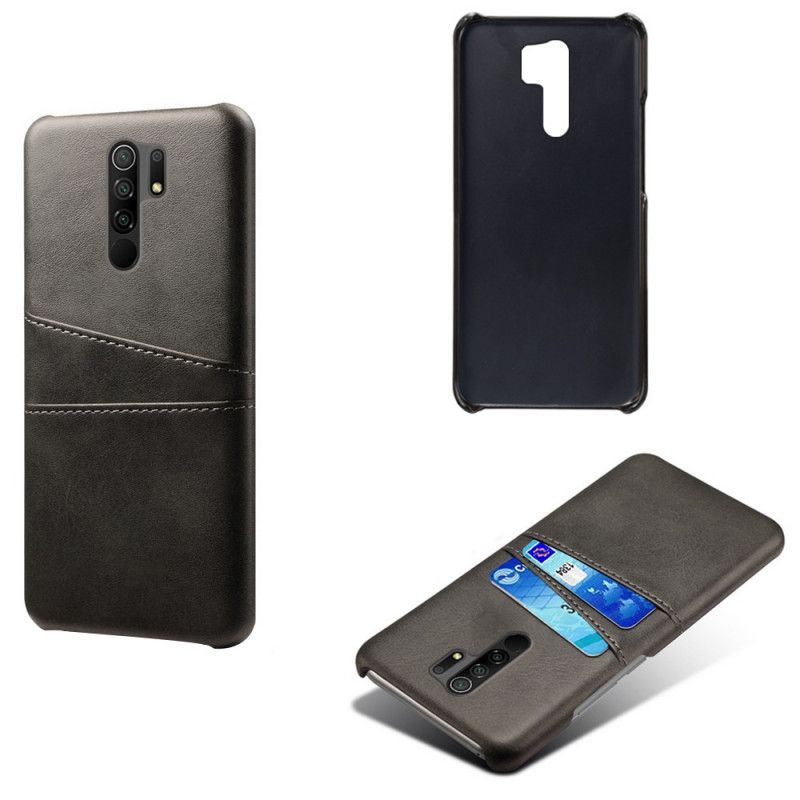 Cover Hoesje Xiaomi Redmi 9 Grijs Zwart Telefoonhoesje Kaarthouder