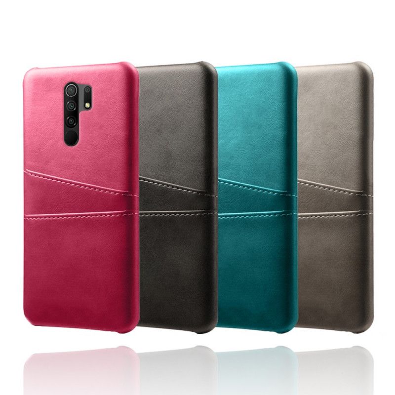 Cover Hoesje Xiaomi Redmi 9 Grijs Zwart Telefoonhoesje Kaarthouder