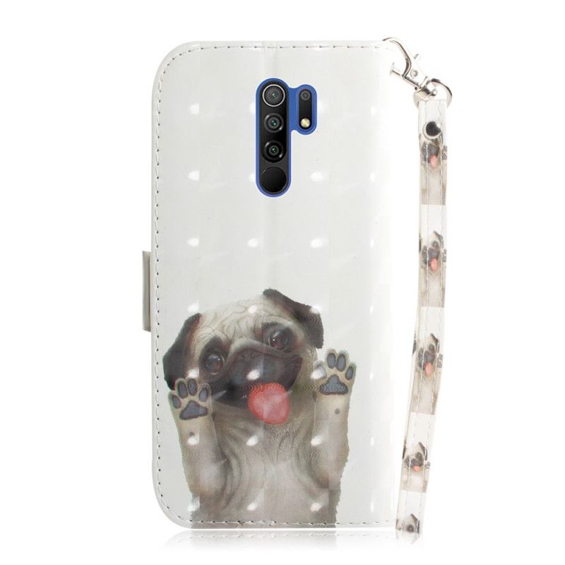 Flip Case Leren Xiaomi Redmi 9 Hou Van Mijn Hond Met String
