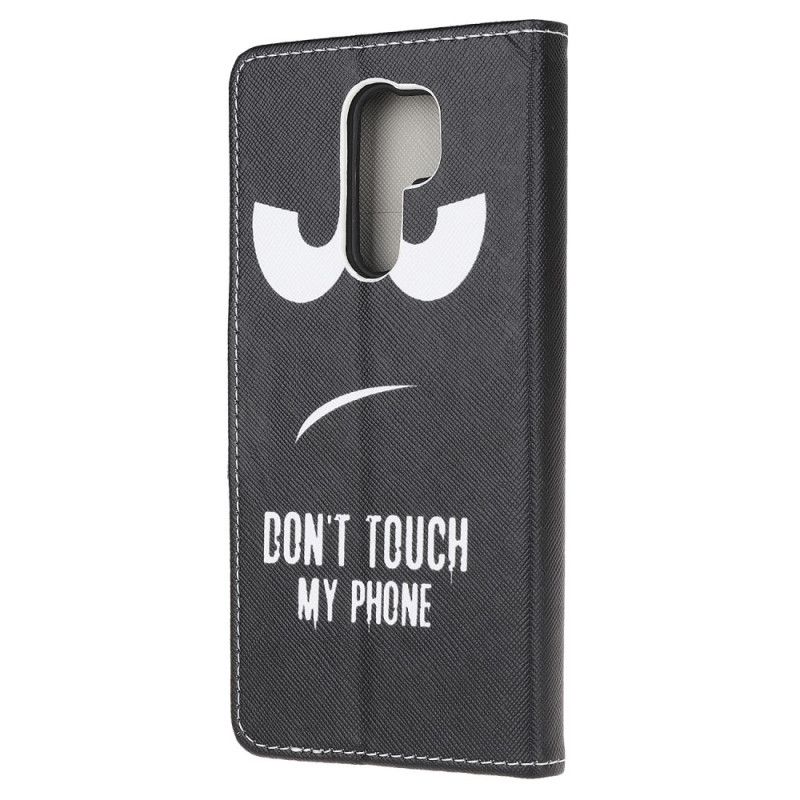 Flip Case Leren Xiaomi Redmi 9 Raak Mijn Telefoon Niet Aan