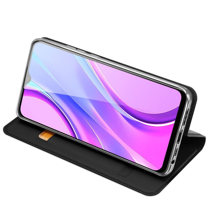 Folio-hoesje Xiaomi Redmi 9 Donkerblauw Zwart Pro Dux Ducis Huid