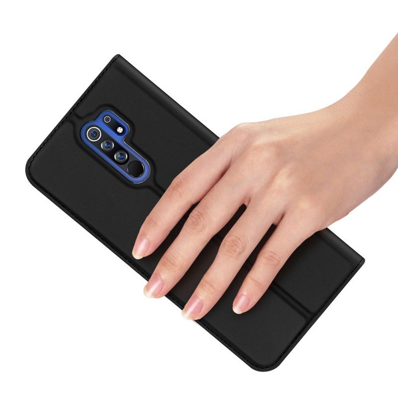Folio-hoesje Xiaomi Redmi 9 Donkerblauw Zwart Pro Dux Ducis Huid