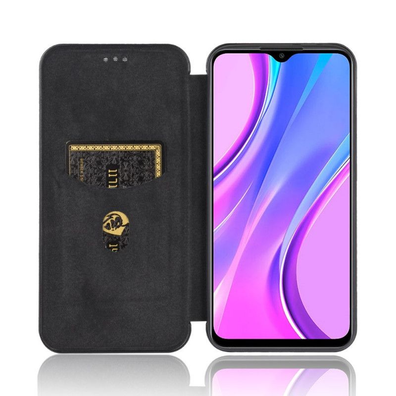 Folio-hoesje Xiaomi Redmi 9 Groen Zwart Gekleurde Koolstofsiliconen