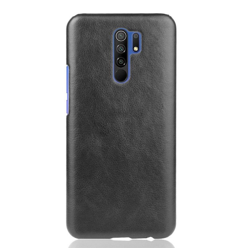 Hoesje voor Xiaomi Redmi 9 Grijs Zwart Performance Leereffect