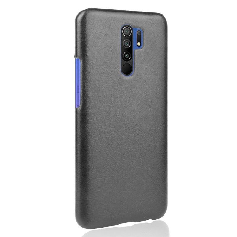 Hoesje voor Xiaomi Redmi 9 Grijs Zwart Performance Leereffect