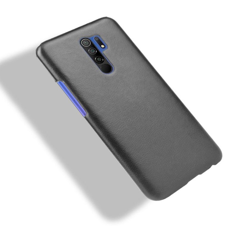 Hoesje voor Xiaomi Redmi 9 Grijs Zwart Performance Leereffect