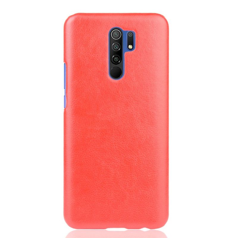 Hoesje voor Xiaomi Redmi 9 Grijs Zwart Performance Leereffect