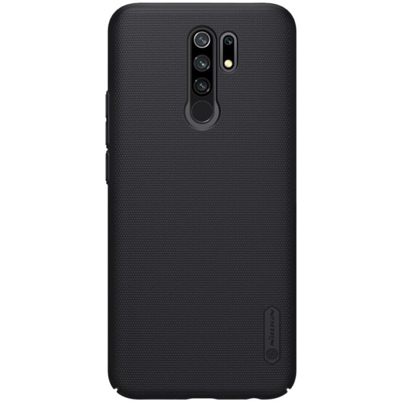 Hoesje voor Xiaomi Redmi 9 Rood Zwart Stijve Frosted Nillkin