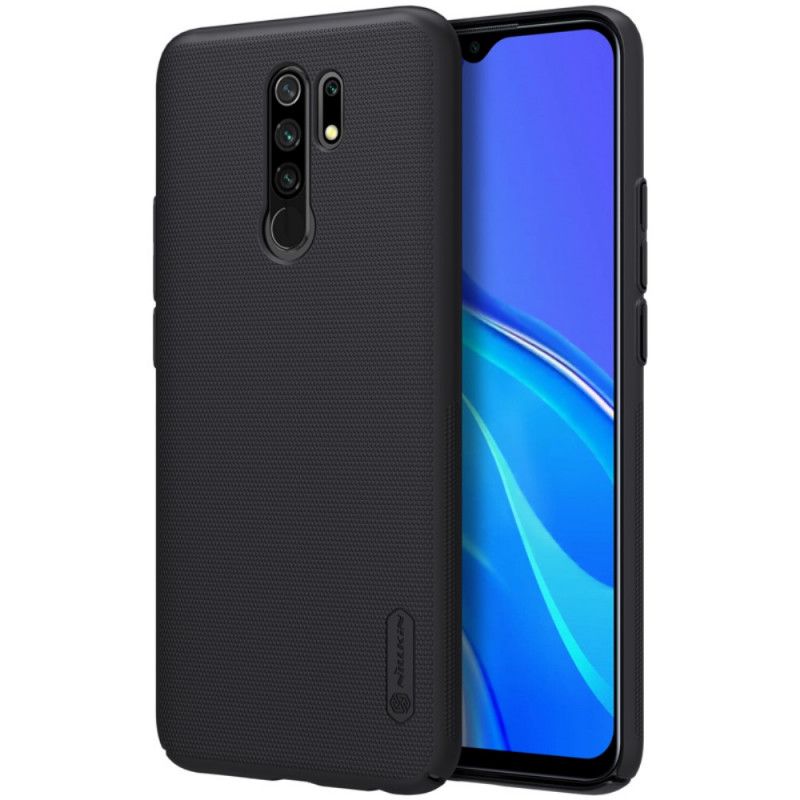 Hoesje voor Xiaomi Redmi 9 Rood Zwart Stijve Frosted Nillkin