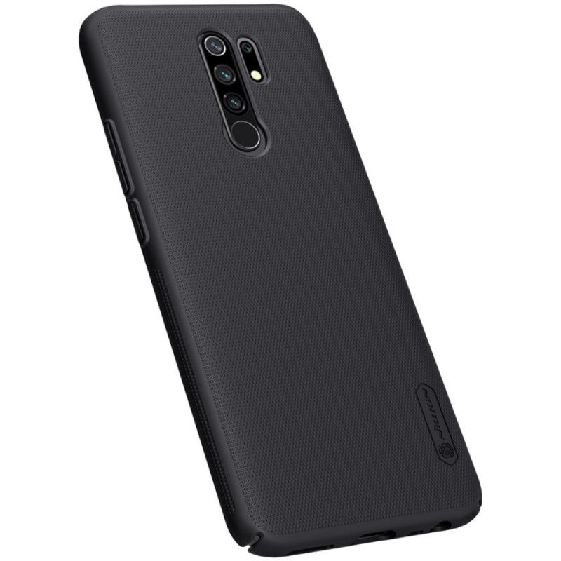 Hoesje voor Xiaomi Redmi 9 Rood Zwart Stijve Frosted Nillkin