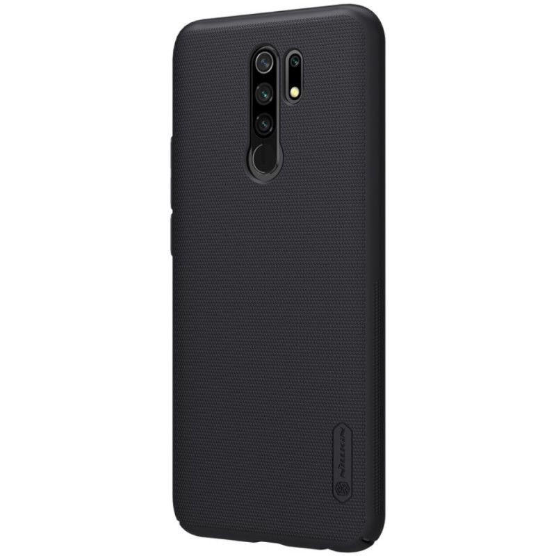 Hoesje voor Xiaomi Redmi 9 Rood Zwart Stijve Frosted Nillkin