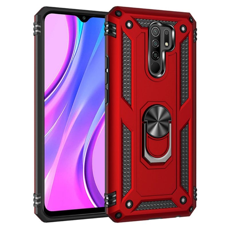 Hoesje Xiaomi Redmi 9 Rood Zwart Premium Ring