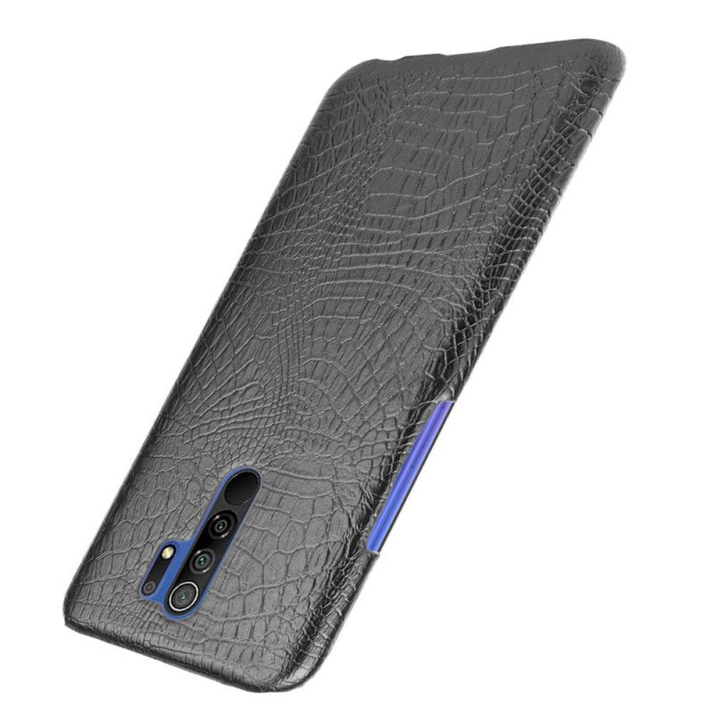Hoesje Xiaomi Redmi 9 Wit Zwart Krokodillenhuidstijl